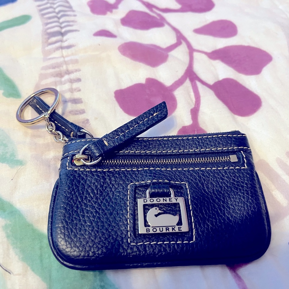Dooney & Bourke cobalt key chain/change purse
